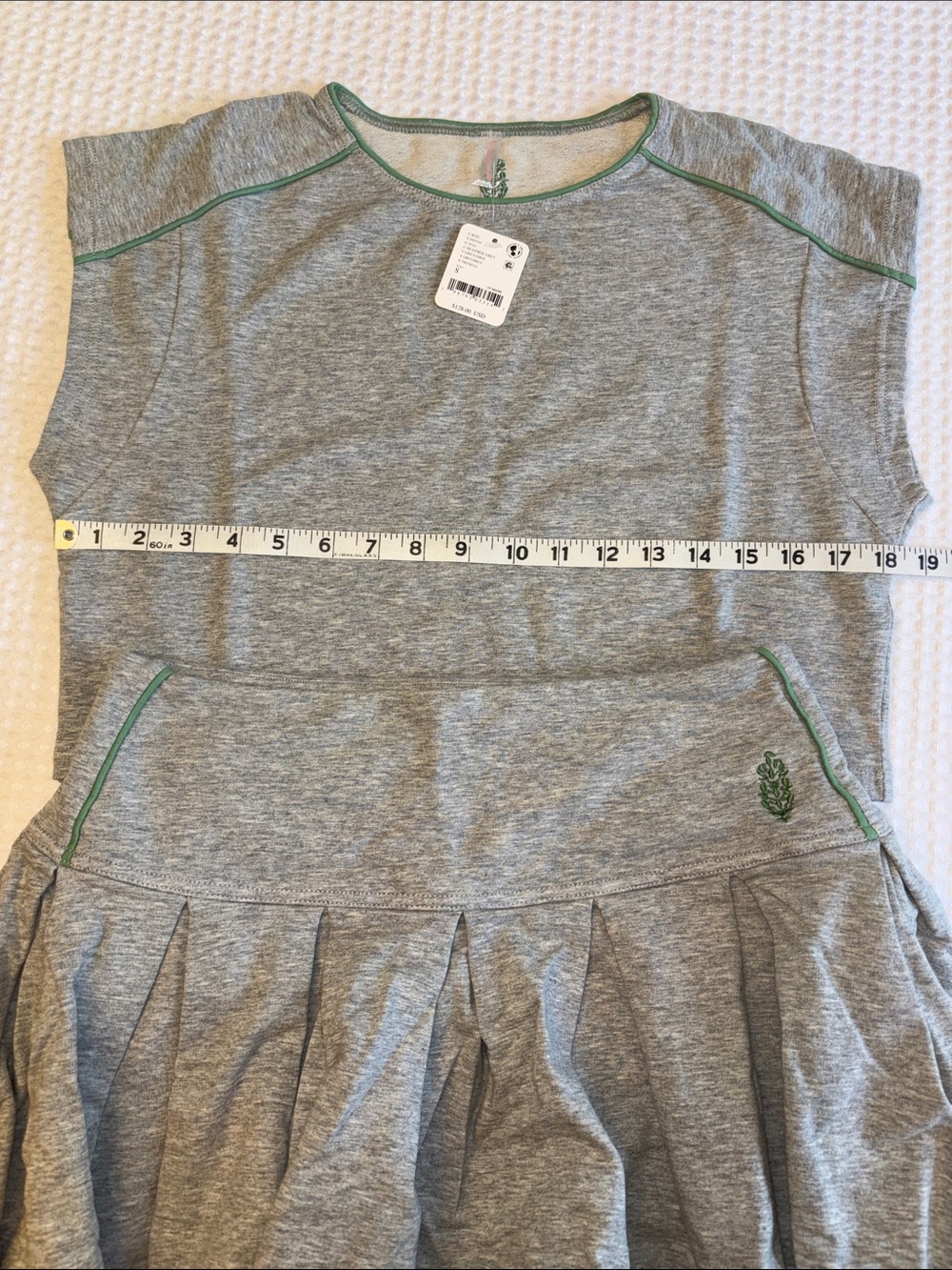 NEW SET! Free People Movement HOME BASE Cap-Sleeve Top Skirt Set GRAY Size SMALL - Picture 7 of 16